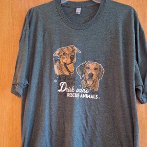 Woman's T-Shirt  Dog/Wine